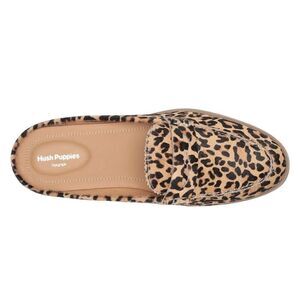 New hush puppies‎ bailey leopard calf hair penny mule sz 6W